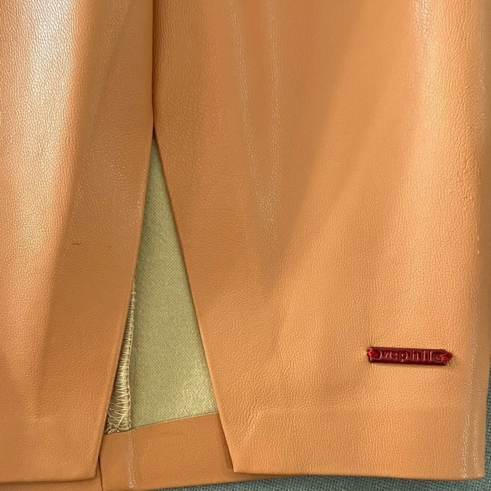 NEW N:Philanthropy Vegan Leather Mini Dress Nuevo Sleeveless Camel Size XS - Picture 6 of 8